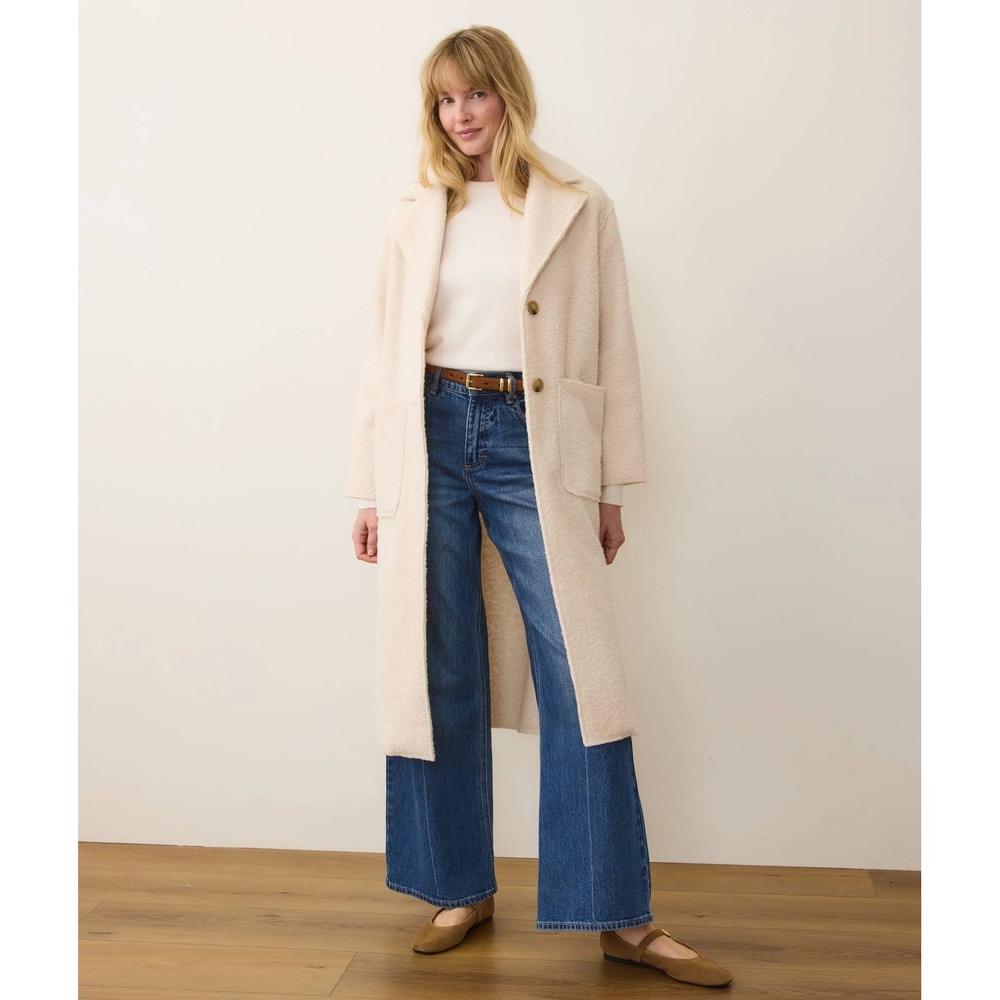 Marine Layer Colette Boucle Topcoat Cream Size Small New With Tags - Picture 4 of 11